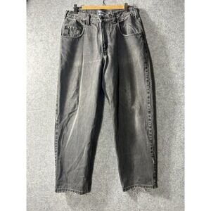 VTG 90s Gap Baggy Fit Black Gray Denim Jeans Mens 100% Cotton Skater Wide Leg